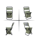 Darrahopens Furniture > Outdoor > Outdoor Benches 3-in-1 Outdoor Folding Chair with 10L Insulated Cooler, Durable Oxford Fabric, for Camping and Picnics - Blue