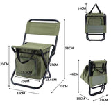 Darrahopens Furniture > Outdoor > Outdoor Benches 3-in-1 Outdoor Folding Chair with 10L Insulated Cooler, Durable Oxford Fabric, for Camping and Picnics - Green