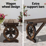 Darrahopens Furniture > Outdoor > Outdoor Benches Gardeon Outdoor Garden Bench Seat Wooden Patio Furniture Wagon Dining Chair