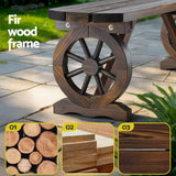 Darrahopens Furniture > Outdoor > Outdoor Benches Gardeon Outdoor Garden Bench Seat Wooden Patio Furniture Wagon Dining Chair
