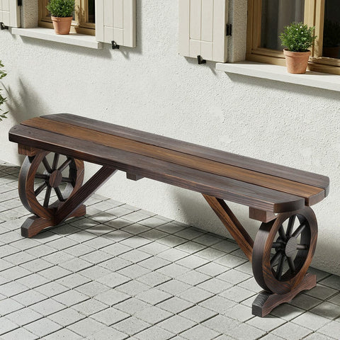 Darrahopens Furniture > Outdoor > Outdoor Benches Gardeon Outdoor Garden Bench Seat Wooden Patio Furniture Wagon Dining Chair