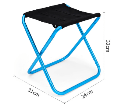 Darrahopens Furniture > Outdoor > Outdoor Chairs Big Blue Ultralight Portable Folding Camping Stool - Compact Aluminum Chair for Hiking, Fishing & Outdoor Events