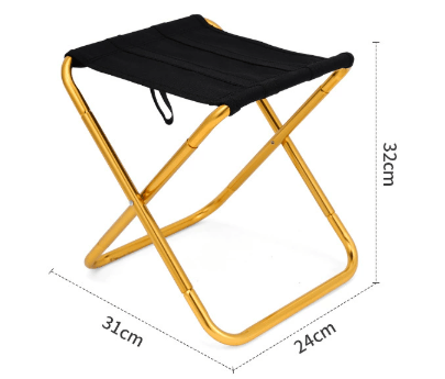 Darrahopens Furniture > Outdoor > Outdoor Chairs Big Gold Ultralight Portable Folding Camping Stool - Compact Aluminum Chair for Hiking, Fishing & Outdoor Events
