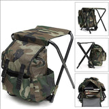 Darrahopens Furniture > Outdoor > Outdoor Chairs Camouflage Foldable Backpack with Built-in Chair – Multi-Functional Outdoor Camping Stool Bag