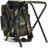 Darrahopens Furniture > Outdoor > Outdoor Chairs Camouflage Foldable Backpack with Built-in Chair – Multi-Functional Outdoor Camping Stool Bag
