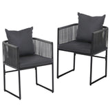 Darrahopens Furniture > Outdoor > Outdoor Chairs Gardeon 2PC Outdoor Dining Chairs Woven Rope Chair Patio Furniture Garden Steel
