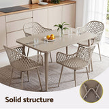 Darrahopens Furniture > Outdoor > Outdoor Chairs Gardeon 4PC Outdoor Dining Chairs PP Lounge Chair Patio Furniture Garden Coffee