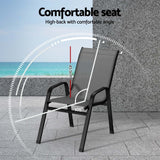 Darrahopens Furniture > Outdoor > Outdoor Chairs Gardeon 6PC Outdoor Dining Chairs Stackable Lounge Chair Patio Furniture Grey
