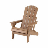 Darrahopens Furniture > Outdoor > Outdoor Chairs Gardeon Folding Sun Lounger Adirondack Chair Outdoor Lounge Setting HDPE Recliner Footrest Khaki In Australia - Darrahopens