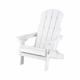 Darrahopens Furniture > Outdoor > Outdoor Chairs Gardeon Folding Sun Lounger Adirondack Chair Outdoor Lounge Setting HDPE Recliner Footrest White In Australia - Darrahopens