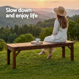 Darrahopens Furniture > Outdoor > Outdoor Chairs Gardeon Garden Benches Garden Seating Backless Timber Seat 150cm Brown In Australia - Darrahopens