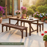 Darrahopens Furniture > Outdoor > Outdoor Chairs Gardeon Garden Benches Garden Seating Backless Timber Seat 150cm Brown In Australia - Darrahopens