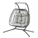 Darrahopens Furniture > Outdoor > Outdoor Chairs Gardeon Outdoor Swing Chair 2 Seater with Stand Cushion Rattan Patio Furniture In Australia - Darrahopens