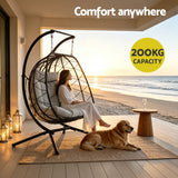 Darrahopens Furniture > Outdoor > Outdoor Chairs Gardeon Outdoor Swing Chair 2 Seater with Stand Cushion Rattan Patio Furniture In Australia - Darrahopens