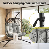 Darrahopens Furniture > Outdoor > Outdoor Chairs Gardeon Outdoor Swing Chair 2 Seater with Stand Cushion Rattan Patio Furniture In Australia - Darrahopens