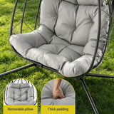 Darrahopens Furniture > Outdoor > Outdoor Chairs Gardeon Outdoor Swing Chair 2 Seater with Stand Cushion Rattan Patio Furniture In Australia - Darrahopens