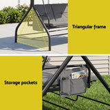 Darrahopens Furniture > Outdoor > Outdoor Chairs Gardeon Outdoor Swing Chair with Canopy Convertible Hanging Bed Grey In Australia - Darrahopens