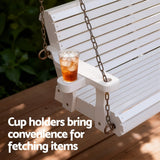 Darrahopens Furniture > Outdoor > Outdoor Chairs Gardeon Porch Outdoor Swing Chair With Cup Holder Wooden Furniture 2 Seater