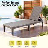 Darrahopens Furniture > Outdoor > Outdoor Chairs Gardeon Sun Lounge Adjustable Lounger Patio Outdoor Furniture Lightweight Brown In Australia - Darrahopens