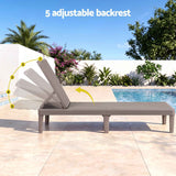 Gardeon Sun Lounge Adjustable Lounger Patio Outdoor Furniture Lightweight Brown In Australia - Darrahopens