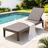 Gardeon Sun Lounge Adjustable Lounger Patio Outdoor Furniture Lightweight Brown In Australia - Darrahopens