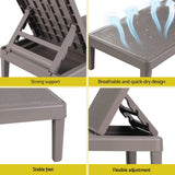 Darrahopens Furniture > Outdoor > Outdoor Chairs Gardeon Sun Lounge Adjustable Lounger Patio Outdoor Furniture Lightweight Brown In Australia - Darrahopens