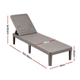 Darrahopens Furniture > Outdoor > Outdoor Chairs Gardeon Sun Lounge Adjustable Lounger Patio Outdoor Furniture Lightweight Brown In Australia - Darrahopens