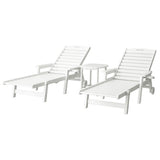 Darrahopens Furniture > Outdoor > Outdoor Chairs Gardeon Sun Lounge Lounger Beach Chair HDPE Patio Outdoor Furniture with Wheels White