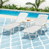 Darrahopens Furniture > Outdoor > Outdoor Chairs Gardeon Sun Lounge Lounger Beach Chair HDPE Patio Outdoor Furniture with Wheels White