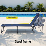 Darrahopens Furniture > Outdoor > Outdoor Chairs Gardeon Sun Lounger Folding Lounge Beach Chair Patio Outdoor Furniture
