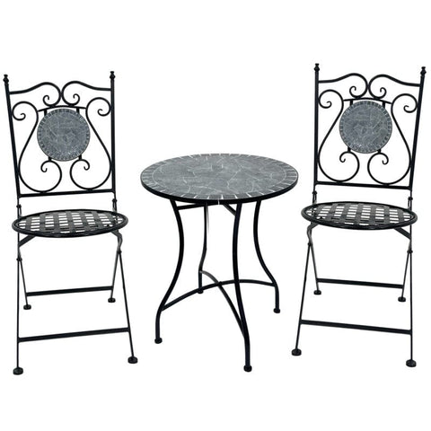 Darrahopens Furniture > Outdoor > Outdoor Chairs Grigio 3pc Settings Table Chairs