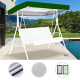 Darrahopens Furniture > Outdoor > Outdoor Chairs Outdoor Swing Chair Canopy Replacement Patio Swing Chair Top Cover WaterproofTop Rain Cover 190T Silver Coated 190x132x15cm/20cm Silver In Australia - Darrahopens