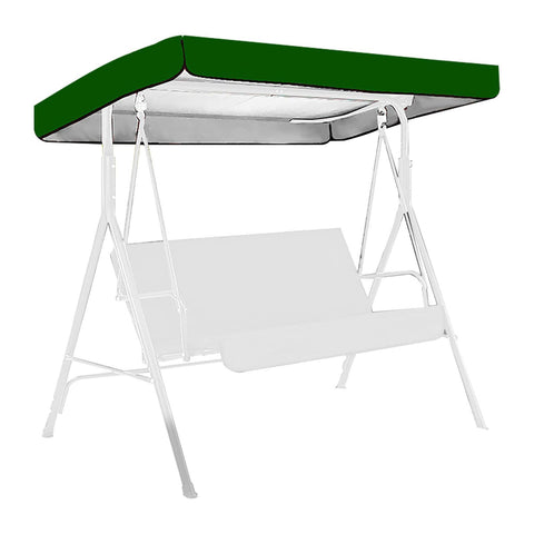 Darrahopens Furniture > Outdoor > Outdoor Chairs Outdoor Swing Chair Canopy Replacement Patio Swing Chair Top Cover WaterproofTop Rain Cover 190T Silver Coated 190x132x15cm/20cm Silver In Australia - Darrahopens