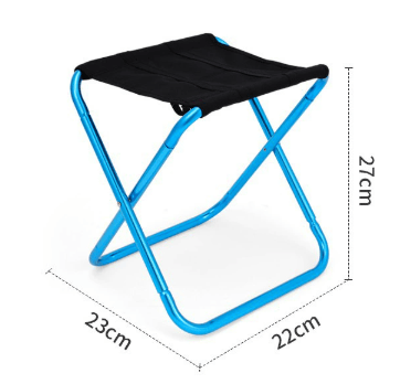 Darrahopens Furniture > Outdoor > Outdoor Chairs Small Blue Ultralight Portable Folding Camping Stool - Compact Aluminum Chair for Hiking, Fishing & Outdoor Events