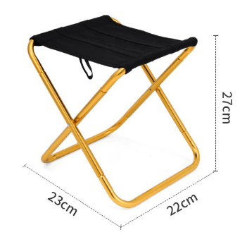Darrahopens Furniture > Outdoor > Outdoor Chairs Small Gold Ultralight Portable Folding Camping Stool - Compact Aluminum Chair for Hiking, Fishing & Outdoor Events