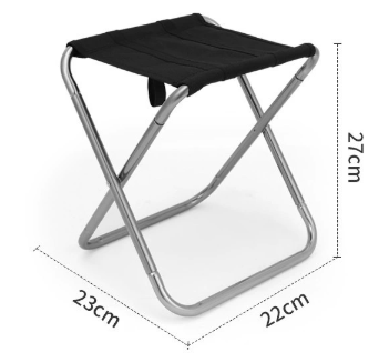 Darrahopens Furniture > Outdoor > Outdoor Chairs Small Grey Ultralight Portable Folding Camping Stool - Compact Aluminum Chair for Hiking, Fishing & Outdoor Events