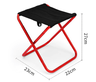 Darrahopens Furniture > Outdoor > Outdoor Chairs Small Red Ultralight Portable Folding Camping Stool - Compact Aluminum Chair for Hiking, Fishing & Outdoor Events