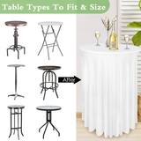Darrahopens Furniture > Outdoor > Outdoor Dining Sets 4 Pack 32x43 Inch Highboy Cocktail Table Cover White, Cocktail Table Covers with Wavy Drape High Top Table Cover for Round Tables In Australia - Darrahopens