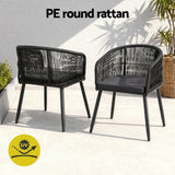 Darrahopens Furniture > Outdoor > Outdoor Dining Sets Gardeon 5PC Outdoor Dining Set Table and Chairs Garden Patio Furniture Bistro Set Black