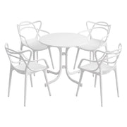 Darrahopens Furniture > Outdoor > Outdoor Dining Sets Gardeon 5PCS Outdoor Dining Set Table and Chairs Garden Patio Furniture Entwine White In Australia - Darrahopens