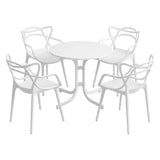 Darrahopens Furniture > Outdoor > Outdoor Dining Sets Gardeon 5PCS Outdoor Dining Set Table and Chairs Garden Patio Furniture Entwine White In Australia - Darrahopens