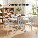 Darrahopens Furniture > Outdoor > Outdoor Dining Sets Gardeon 5PCS Outdoor Dining Set Table and Chairs Garden Patio Furniture Entwine White In Australia - Darrahopens