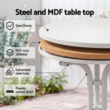 Darrahopens Furniture > Outdoor > Outdoor Dining Sets Gardeon 5PCS Outdoor Dining Set Table and Chairs Garden Patio Furniture Entwine White In Australia - Darrahopens