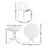 Darrahopens Furniture > Outdoor > Outdoor Dining Sets Gardeon 5PCS Outdoor Dining Set Table and Chairs Garden Patio Furniture Entwine White In Australia - Darrahopens