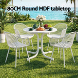 Darrahopens Furniture > Outdoor > Outdoor Dining Sets Gardeon 5PCS Outdoor Dining Set Table and Chairs Patio Furniture Garden Diamond White In Australia - Darrahopens