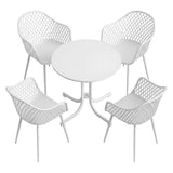 Darrahopens Furniture > Outdoor > Outdoor Dining Sets Gardeon 5PCS Outdoor Dining Set Table and Chairs Patio Furniture Garden Diamond White In Australia - Darrahopens