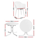 Darrahopens Furniture > Outdoor > Outdoor Dining Sets Gardeon 5PCS Outdoor Dining Set Table and Chairs Patio Furniture Garden Diamond White In Australia - Darrahopens
