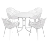 Darrahopens Furniture > Outdoor > Outdoor Dining Sets Gardeon 5PCS Outdoor Dining Set Table and Chairs Patio Furniture Garden Diamond White In Australia - Darrahopens