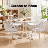 Darrahopens Furniture > Outdoor > Outdoor Dining Sets Gardeon 5PCS Outdoor Dining Set Table and Chairs Patio Furniture Garden Diamond White In Australia - Darrahopens
