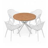 Darrahopens Furniture > Outdoor > Outdoor Dining Sets Gardeon 5PCS Outdoor Dining Set Table and Chairs Patio Garden Furniture Diamond